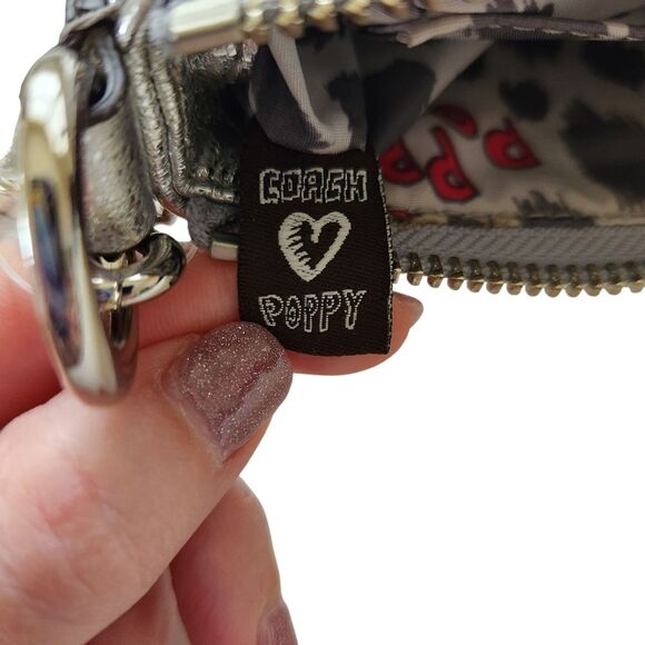 Coach Poppy Pop Disco Crossbody Bag Silver Sequins NWT - Picture 8 of 15